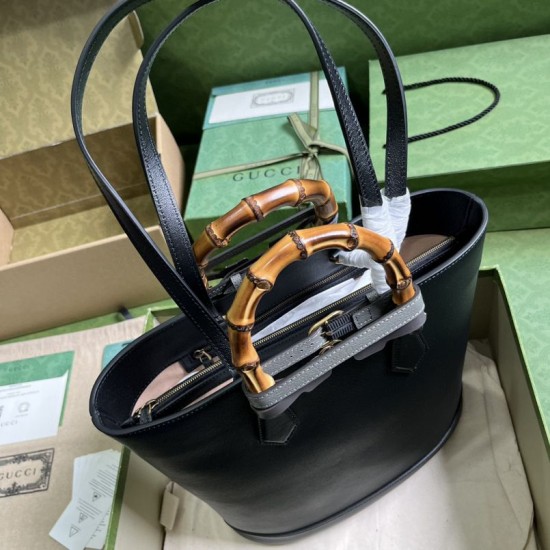 Fake Gucci Diana Medium Tote Bag 750394 Black Replica