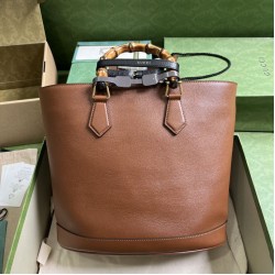Fake Gucci Diana Medium Tote Bag 750394 Brown Replica