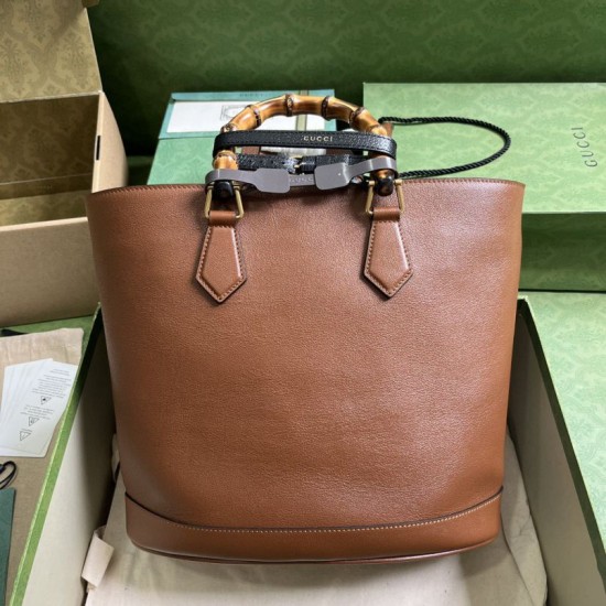 Fake Gucci Diana Medium Tote Bag 750394 Brown Replica