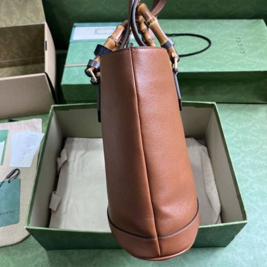 Fake Gucci Diana Medium Tote Bag 750394 Brown Replica