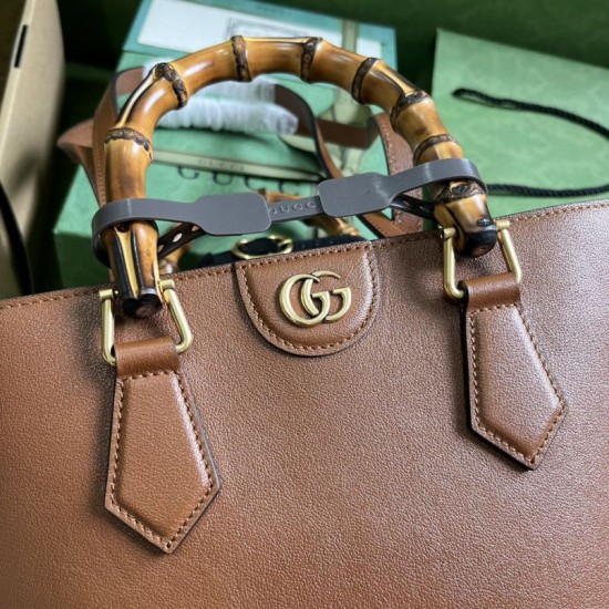 Fake Gucci Diana Medium Tote Bag 750394 Brown Replica
