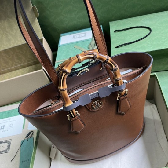 Fake Gucci Diana Medium Tote Bag 750394 Brown Replica