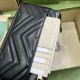 Replica Gucci GG Marmont Mini Card Case Chain Wallet 751526 Black