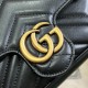 Replica Gucci GG Marmont Mini Card Case Chain Wallet 751526 Black