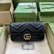 Replica Gucci GG Marmont Mini Card Case Chain Wallet 751526 Black