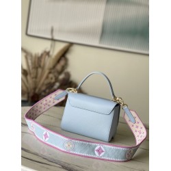 Replica Louis Vuitton Twist PM Bag M22515 Blue 19cm