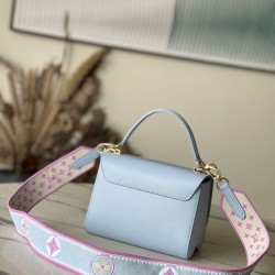 Replica Louis Vuitton Twist PM Bag M22515 Blue 19cm