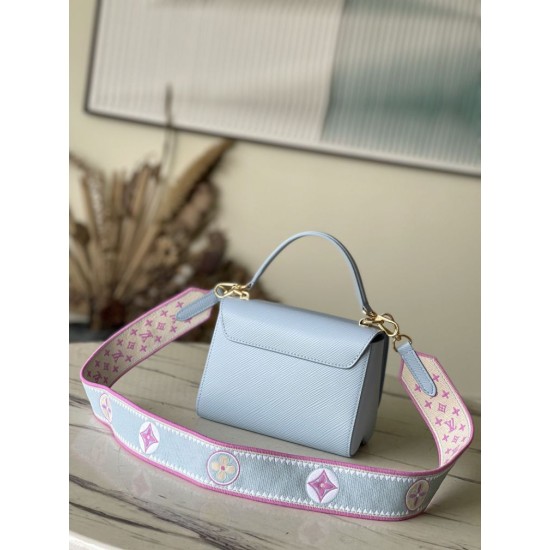 Replica Louis Vuitton Twist PM Bag M22515 Blue 19cm Replica Louis Vuitton Twist PM Bag M22515 Blue 19cm