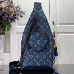 Replica Louis Vuitton Duo Slingbag G65 Men Bags M46562 Blue