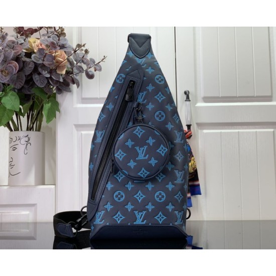 Replica Louis Vuitton Duo Slingbag G65 Men Bags M46562 Blue