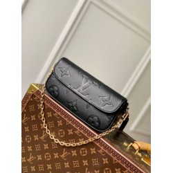 Fake Louis Vuitton Wallet On Chain Ivy Monogram Empreinte M82210 Black Replica