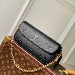 Fake Louis Vuitton Wallet On Chain Ivy Monogram Empreinte M82210 Black Replica