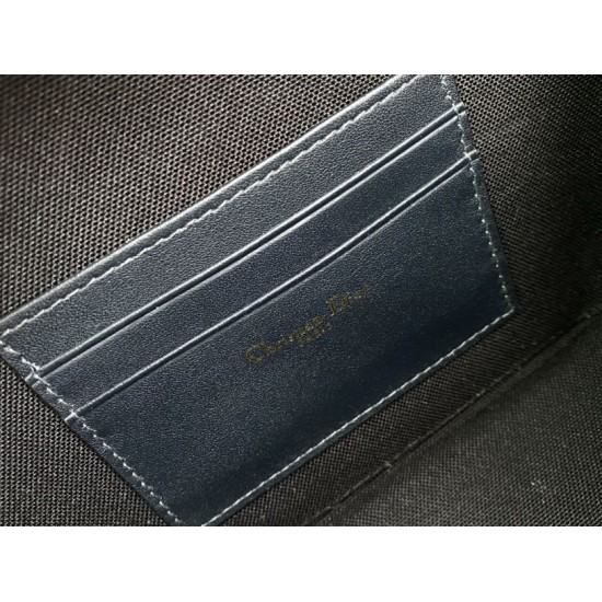 Replica Christian Dior Caro Box Bag with Chain Dior Oblique Jacquard Blue Replica Christian Dior Caro Box Bag with Chain Dior Oblique Jacquard Blue