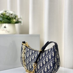 Replica Christian Dior CD Lounge Bag Dior Oblique Jacquard Blue