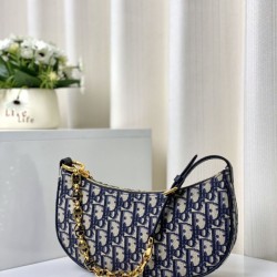 Replica Christian Dior CD Lounge Bag Dior Oblique Jacquard Blue