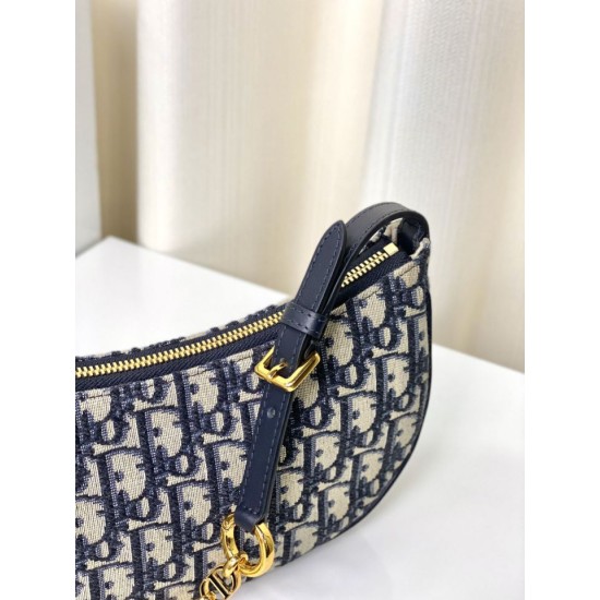 Replica Christian Dior CD Lounge Bag Dior Oblique Jacquard Blue