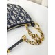 Replica Christian Dior CD Lounge Bag Dior Oblique Jacquard Blue
