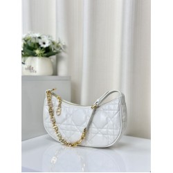 Replica Christian Dior CD Lounge Bag Supple Macrocannage White