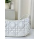 Fake Christian Dior CD Lounge Bag Supple Macrocannage White Replica Replica Christian Dior CD Lounge Bag Supple Macrocannage White