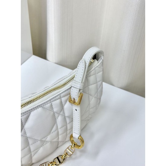 Fake Christian Dior CD Lounge Bag Supple Macrocannage White Replica Replica Christian Dior CD Lounge Bag Supple Macrocannage White