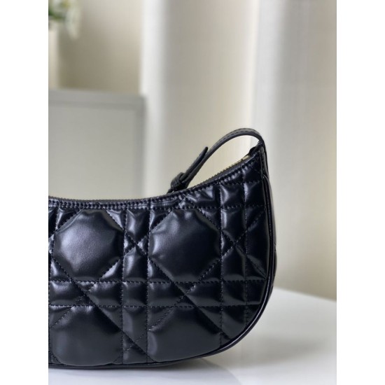 Replica Christian Dior CD Lounge Bag Supple Macrocannage Black Fake Christian Dior CD Lounge Bag Supple Macrocannage Black Replica