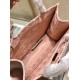 Fake Christian Dior Small Book Tote Bag Cannage Embroidery Pink Replica