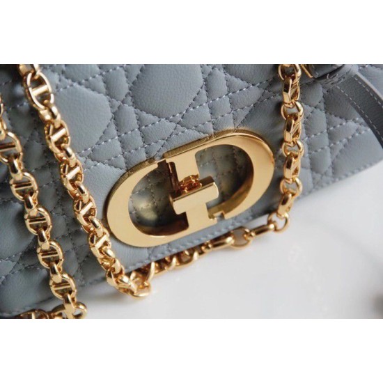 Fake Christian Dior Small Caro Bag Cannage Calfskin Cloud Blue Replica Replica Christian Dior Small Caro Bag Cannage Calfskin Cloud Blue