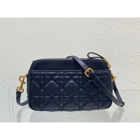 Replica Christian Dior Caro Pouch Cannage Calfskin Black Replica Christian Dior Caro Pouch Cannage Calfskin Black