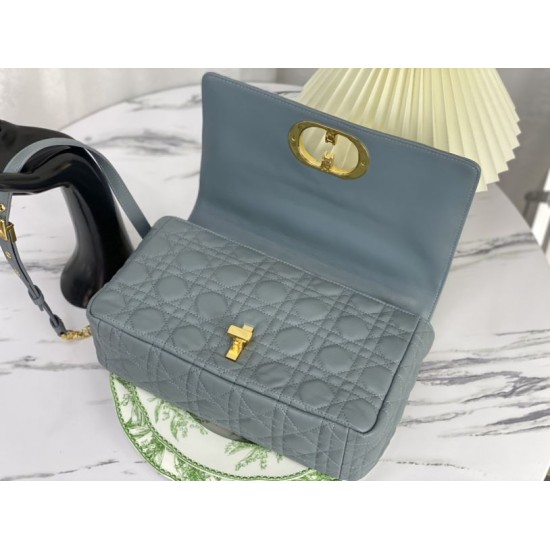 Replica Christian Dior Large Dior Caro Bag Light Blue Replica Christian Dior Large Dior Caro Bag Light Blue