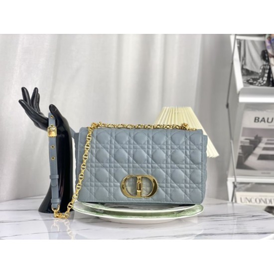 Replica Christian Dior Large Dior Caro Bag Light Blue Replica Christian Dior Large Dior Caro Bag Light Blue