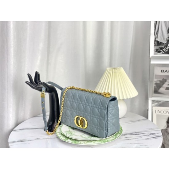 Replica Christian Dior Large Dior Caro Bag Light Blue Replica Christian Dior Large Dior Caro Bag Light Blue
