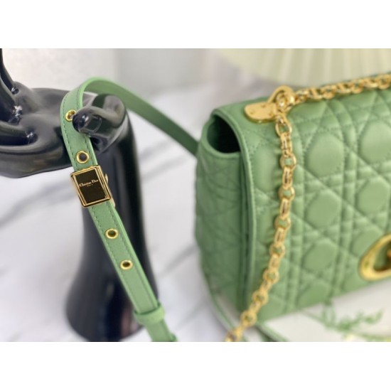 Replica Christian Dior Large Dior Caro Bag Green Replica Christian Dior Large Dior Caro Bag Green