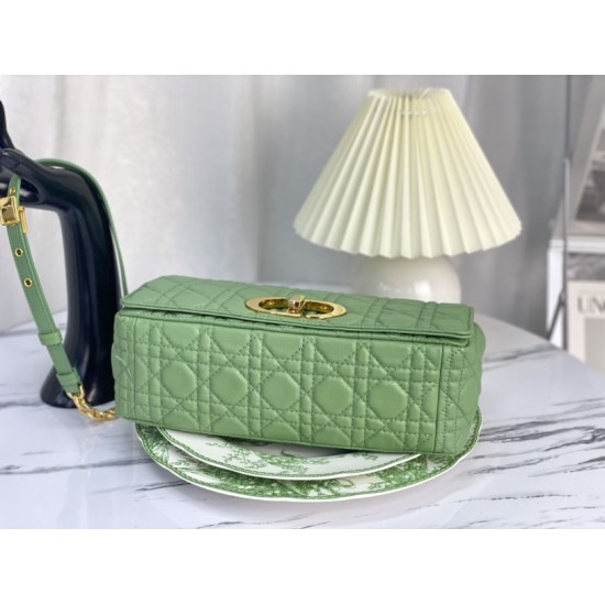 Replica Christian Dior Large Dior Caro Bag Green Replica Christian Dior Large Dior Caro Bag Green