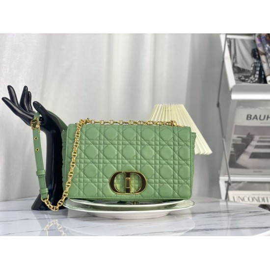 Replica Christian Dior Large Dior Caro Bag Green Replica Christian Dior Large Dior Caro Bag Green