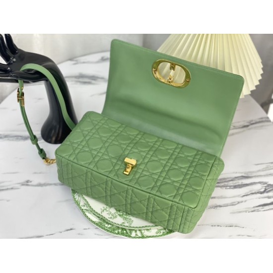 Replica Christian Dior Large Dior Caro Bag Green Replica Christian Dior Large Dior Caro Bag Green