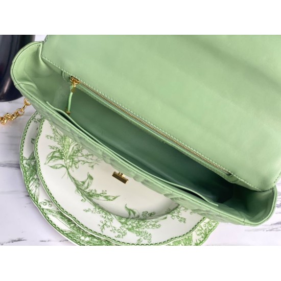 Replica Christian Dior Large Dior Caro Bag Green Replica Christian Dior Large Dior Caro Bag Green