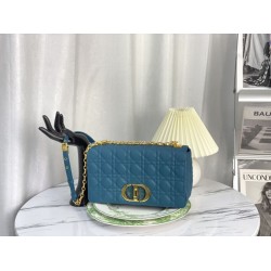 Replica Christian Dior Large Dior Caro Bag Blue Replica Christian Dior Large Dior Caro Bag Blue