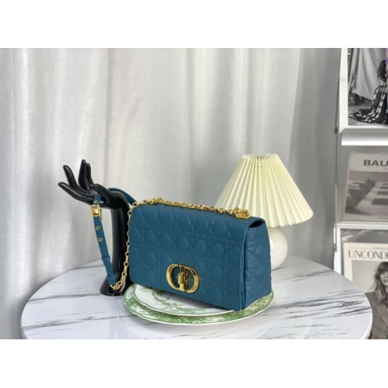 Replica Christian Dior Large Dior Caro Bag Blue Replica Christian Dior Large Dior Caro Bag Blue