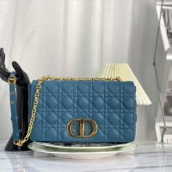 Replica Christian Dior Large Dior Caro Bag Blue