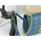 Replica Christian Dior Large Dior Caro Bag Blue Replica Christian Dior Large Dior Caro Bag Blue