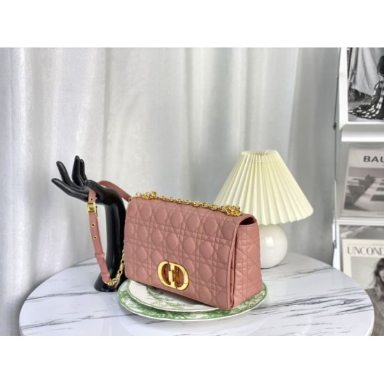 Replica Christian Dior Large Dior Caro Bag Pink Replica Christian Dior Large Dior Caro Bag Pink