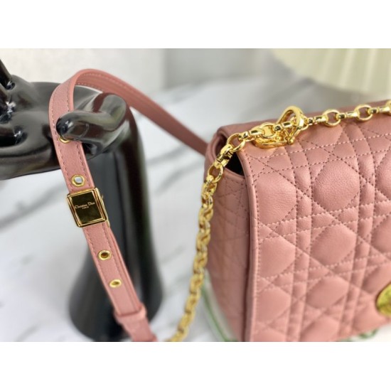 Replica Christian Dior Large Dior Caro Bag Pink Replica Christian Dior Large Dior Caro Bag Pink