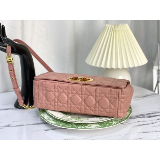 Replica Christian Dior Large Dior Caro Bag Pink Replica Christian Dior Large Dior Caro Bag Pink