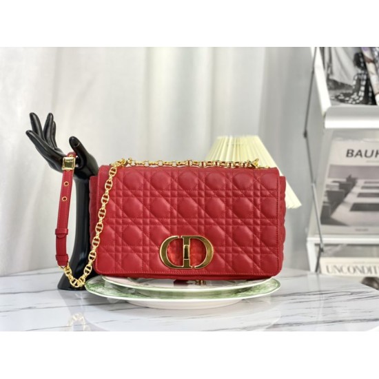 Replica Christian Dior Large Dior Caro Bag Red Fake Christian Dior Large Dior Caro Bag Red Replica