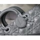 Fake Christian Dior Lady D-Joy Bag Calfskin with Diamond Motif Grey Replica Fake Christian Dior Lady D-Joy Bag Calfskin with Diamond Motif Grey Replica