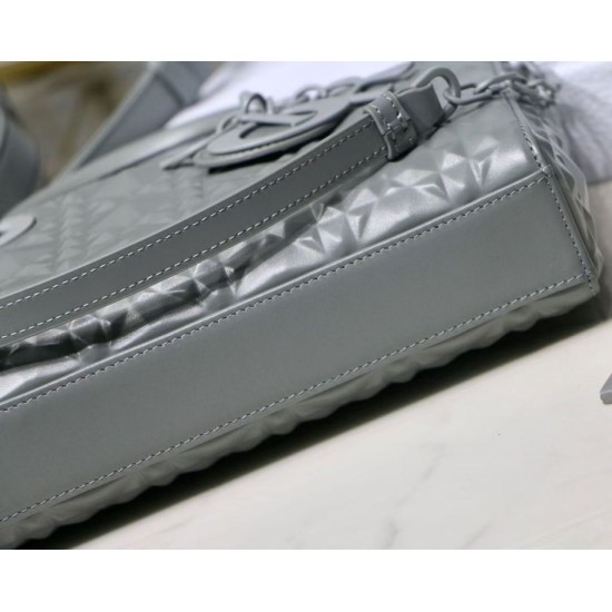 Fake Christian Dior Lady D-Joy Bag Calfskin with Diamond Motif Grey Replica Fake Christian Dior Lady D-Joy Bag Calfskin with Diamond Motif Grey Replica