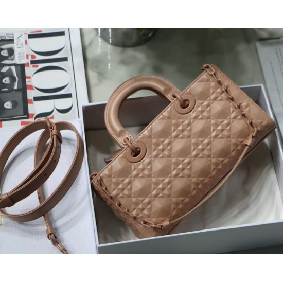 Replica Christian Dior Lady D-Joy Bag Calfskin with Diamond Motif Poudre Replica Christian Dior Lady D-Joy Bag Calfskin with Diamond Motif Poudre