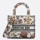 Replica Christian Dior Medium Lady D-Lite Bag Jardin Botanique Embroidery White Replica Christian Dior Medium Lady D-Lite Bag Jardin Botanique Embroidery White