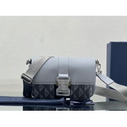 Replica Christian Dior Hit the Road Messenger Bag CD Diamond Canvas Gray Replica Christian Dior Hit the Road Messenger Bag CD Diamond Canvas Gray