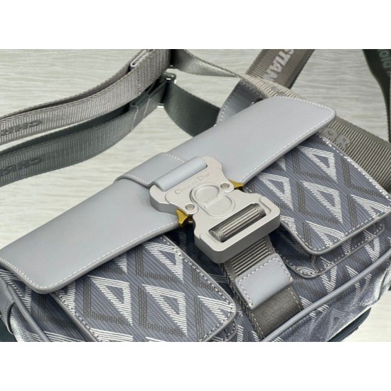 Replica Christian Dior Hit the Road Messenger Bag CD Diamond Canvas Gray Replica Christian Dior Hit the Road Messenger Bag CD Diamond Canvas Gray